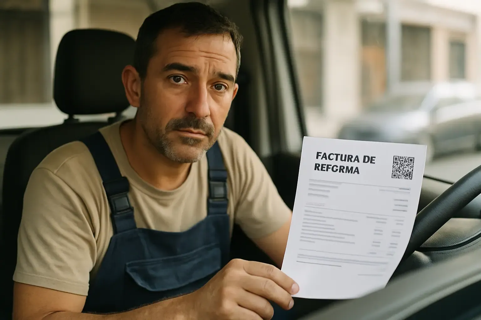 Factura de reforma a un particular con código QR de Verifactu